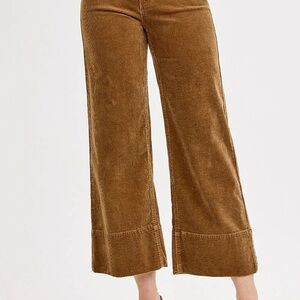 NWT Risen Brown Corduroy Crop Pants